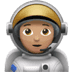 🧑🏽‍🚀 astronaut: medium skin tone display on Apple